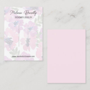 Elegant Watercolor Floral Hair Clip Display   Business Card