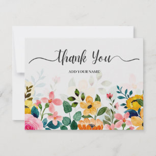 Elegant Watercolor Floral I For Messages Gifts Card