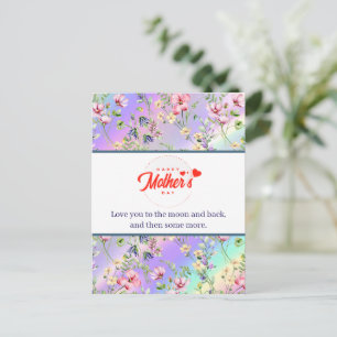 Elegant Watercolor Floral Mother's Day Pastel Invitation Postcard
