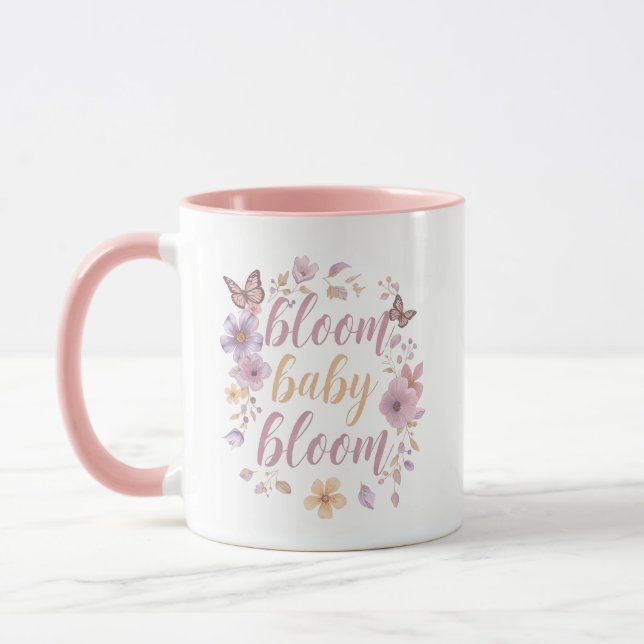 Elegant Watercolor Floral Mug (Left)