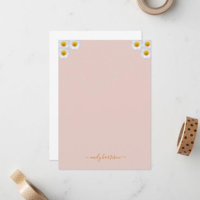  Elegant Watercolor Floral Note Card (Front/Back In Situ)