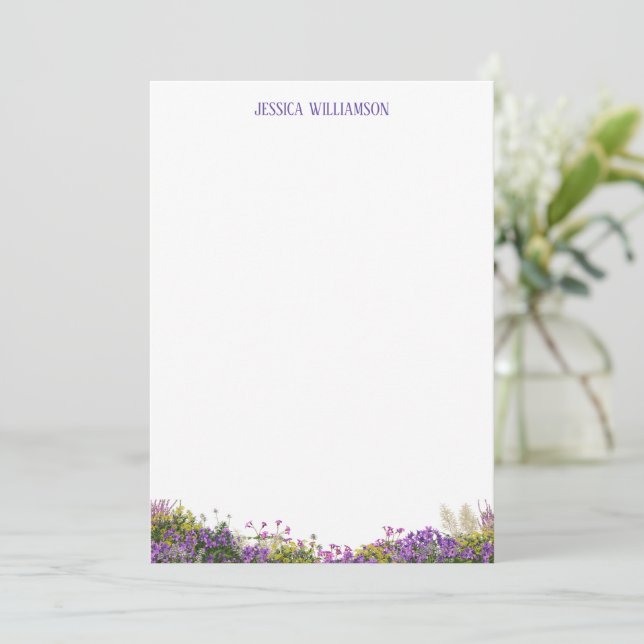  Elegant Watercolor Floral Note Card (Standing Front)