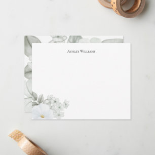 Elegant Watercolor Floral Personalised Card