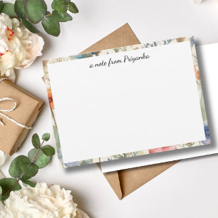 Elegant Watercolor Floral Personalised  Card