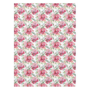 Elegant Watercolor Floral Pink Blush Magenta Tablecloth