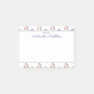 Elegant Watercolor Floral Pink Lavendar Custom Post-it Notes
