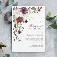 Elegant Watercolor Floral Retirement Party