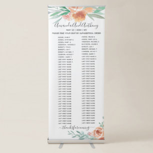 Elegant watercolor floral retractable banner