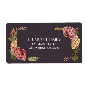 Elegant Watercolor Floral Return Address