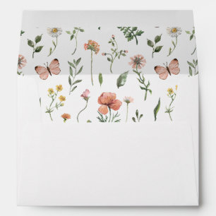 Elegant Watercolor Floral Return Address Envelope
