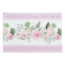 Elegant Watercolor Floral Set of Pillowcases