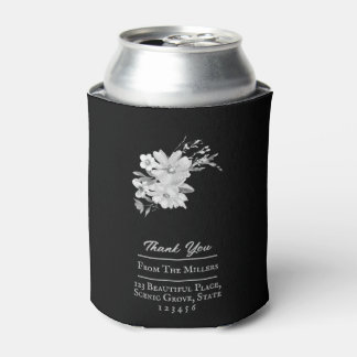 Elegant Watercolor Floral Thank You Can Cooler