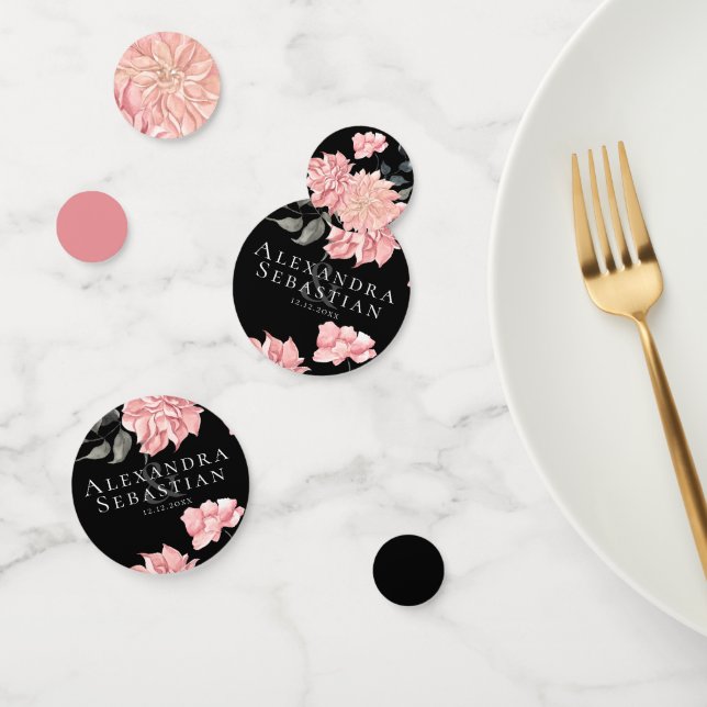 Elegant Watercolor Floral Wedding Confetti (Group)