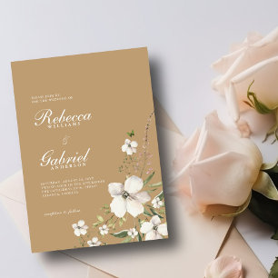 Elegant Watercolor Floral Wedding Invitation