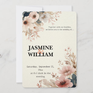 🌸 Elegant Watercolor Floral Wedding Invitation 💐