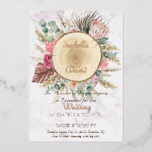 Elegant Watercolor Floral Wedding | Invitation
