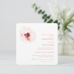 Elegant Watercolor Floral Wedding Invitation