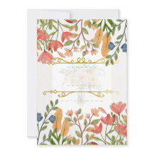 Elegant Watercolor Floral Wedding Invitation | Spr