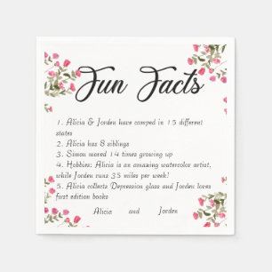 Elegant Watercolor Floral Wedding Napkins