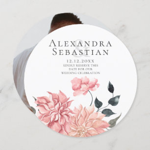 Elegant Watercolor Floral Wedding Save The Date