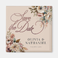 Elegant Watercolor Floral Wedding Save the Date