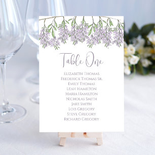 Elegant Watercolor Floral Wedding Table Number