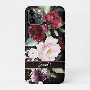 Elegant Watercolor Floral with Your Name Case-Mate iPhone 11 Pro Case