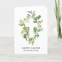 Elegant Watercolor Florals and Cross Easter