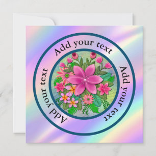 Elegant Watercolor Flower Botanical Spring Bouquet Invitation