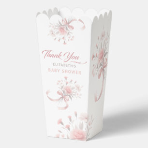 Elegant Watercolor Flower Bouquet Baby Shower Favo Favour Box