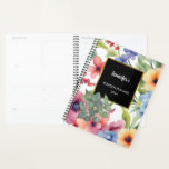 Elegant watercolor flowers eucalyptus leaves planner<br><div class="desc">Elegant watercolor flowers eucalyptus leaves Planner.
You can personalise it and add your own name,  text and year, </div>