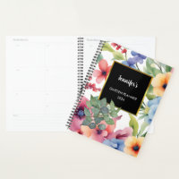 Elegant watercolor flowers eucalyptus leaves