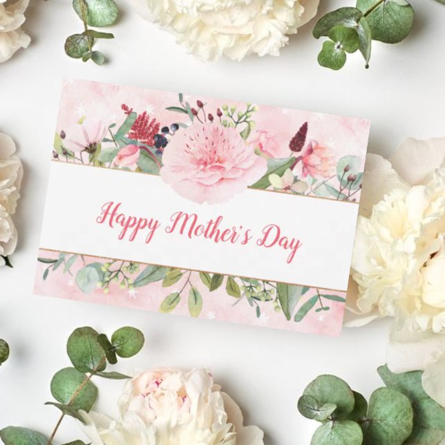 Elegant Watercolor Flowers Mothers Day  Invitation (Creator Uploaded)