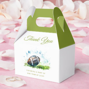 Elegant Watercolor Football Baby Shower Favour Box