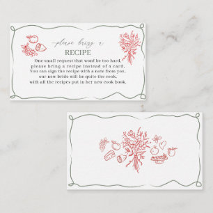 Elegant Watercolor Fresh off the Market  Bridal Sh Enclosure Card