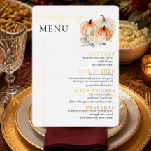 Elegant Watercolor Friendsgiving Pumpkin Dinner