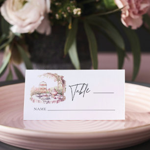 Elegant watercolor Garden Wedding Place Card