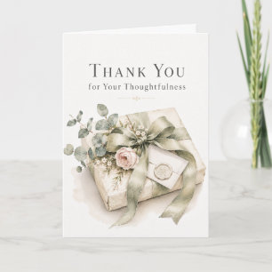Elegant Watercolor Gift Thank You Card