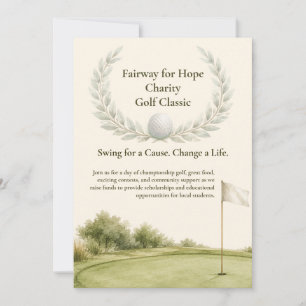 Elegant Watercolor Golf Tournament Invitation