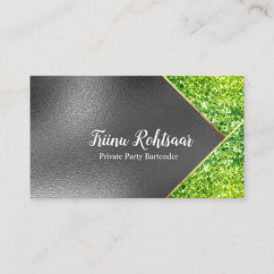 Elegant Watercolor Green And Gold Agate  Business  Business Card