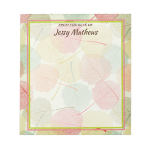 ELEGANT WATERCOLOR GREENERY BOTANICAL NATURE LEAF NOTEPAD