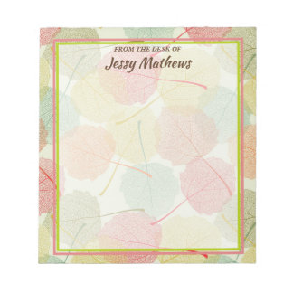 ELEGANT WATERCOLOR GREENERY BOTANICAL NATURE LEAF  NOTEPAD