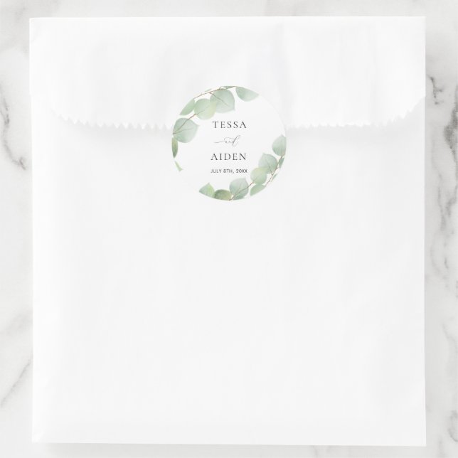 Elegant Watercolor Greenery Envelope seals (Bag)