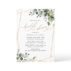 Elegant Watercolor Greenery Gold Bridal Shower