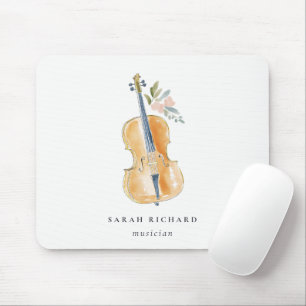 Elegant Watercolor Guitar Musician Music Teacher Mouse Mat