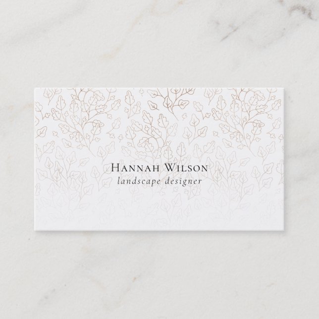 Elegant Watercolor Hand-Drawn Pattern Business Card (Front)