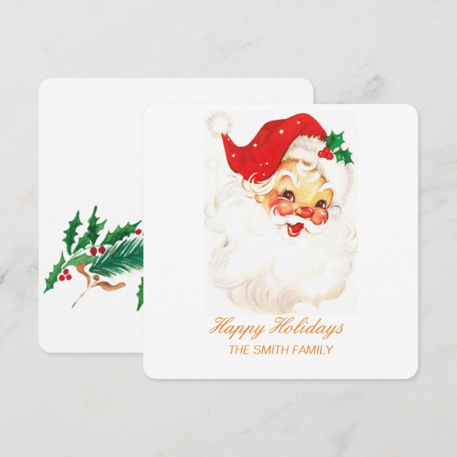 Elegant Watercolor Holiday Card (Front/Back)