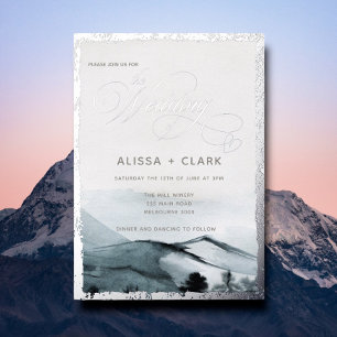 Elegant Watercolor Landscape Adventure Wedding