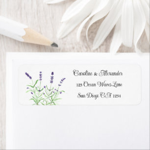 Elegant Watercolor Lavender Herbs Floral Wedding