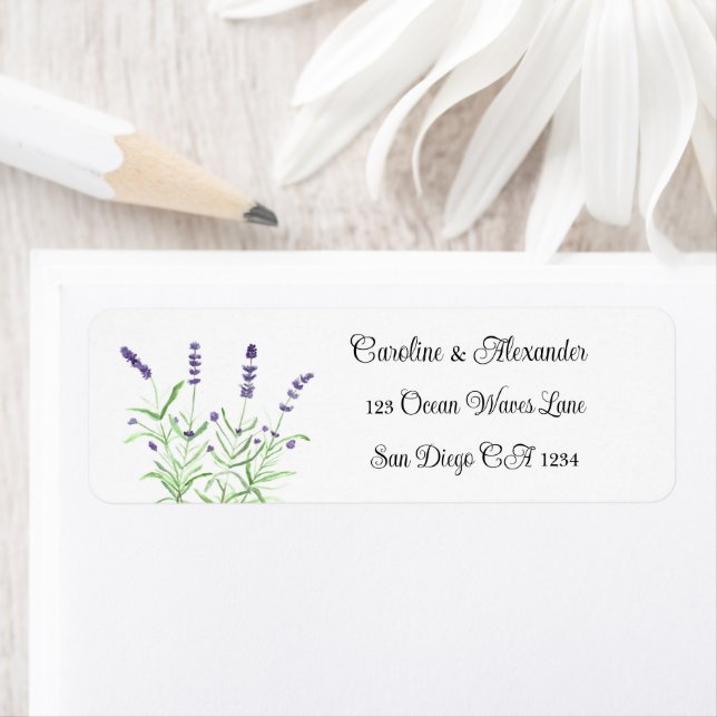Elegant Watercolor Lavender Herbs Floral Wedding (Insitu)
